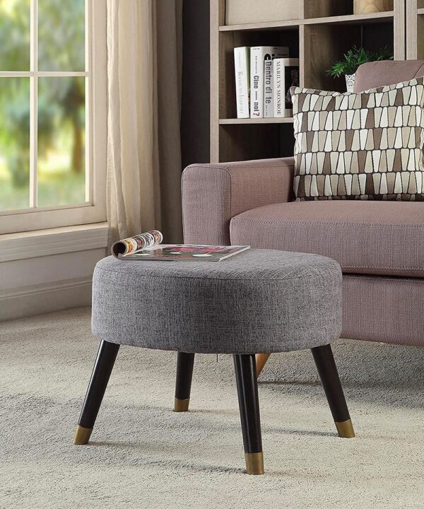 Humble Crew Sloan Velour Round Storage Ottoman